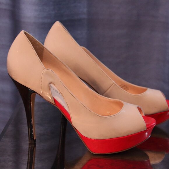 Marc Fisher Platform Peep Toe Heels 8.5 - Picture 2 of 3